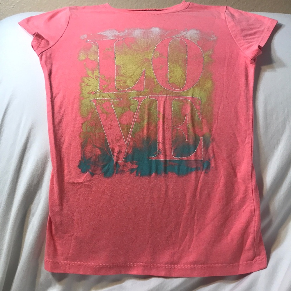 Children’s Place Pink Love Tee L/G 10/12